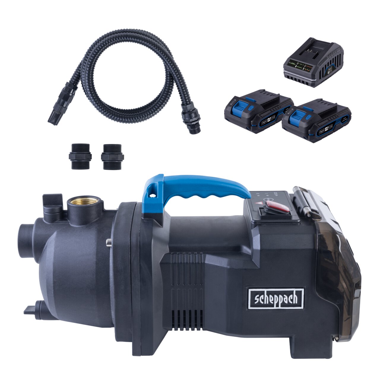 Pompa Giardino Batteria 40V Portata 3000L/h Scheppach set s2 c-gp3000-x