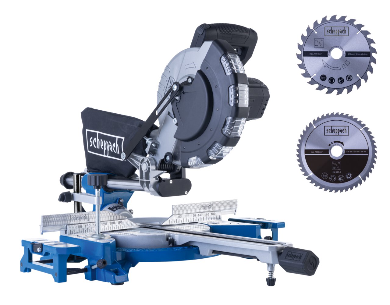 Troncatrice Radiale 216mm 2000W 230V Laser Scheppach hm216